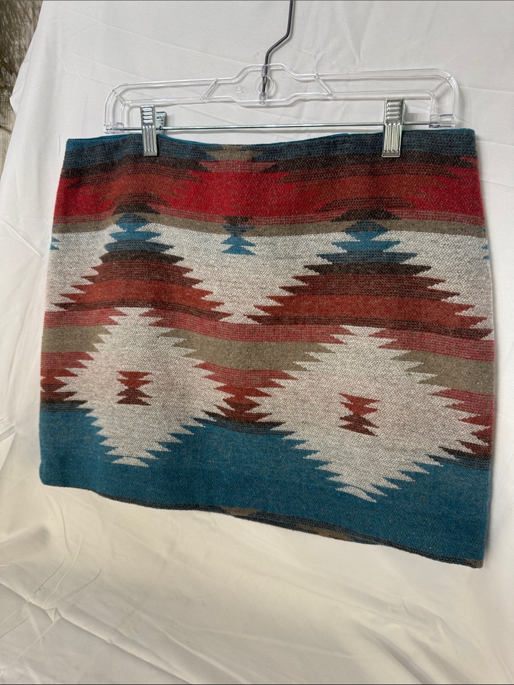 American Eagle Outfitters Patterned Mini Skirt in Teal, Rust, Cream